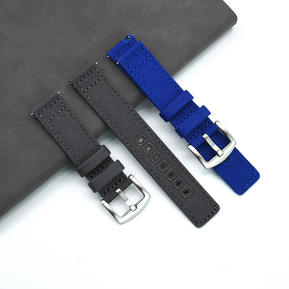 Dây Đeo Vải Canvas 20mm 22mm Cho Đồng Hồ Samsung Galaxy Watch 3/46mm/42mm/Active 2/Gear S3 Huawei Watch GT/2/2e/Pro
