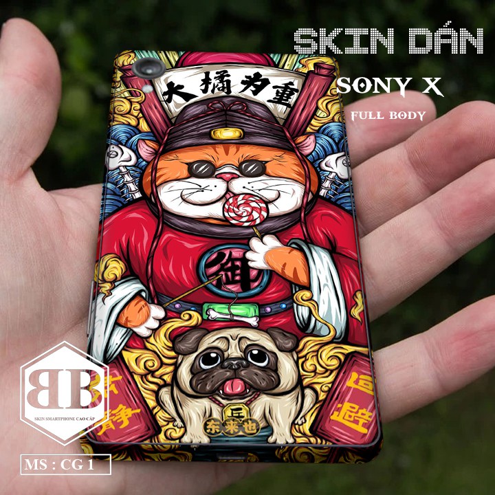 Bộ Skin Dán Sony Xperia X dán full lưng viền dùng thay ốp lưng điện thoại