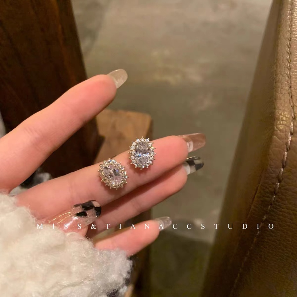 Shopkeeper Khuyên Tai Bạc Sterling Hình Trứng Chim Bồ Câu ~ Thiết Kế Tinh Tế Nhẹ Nhàng Cho Nữ H
