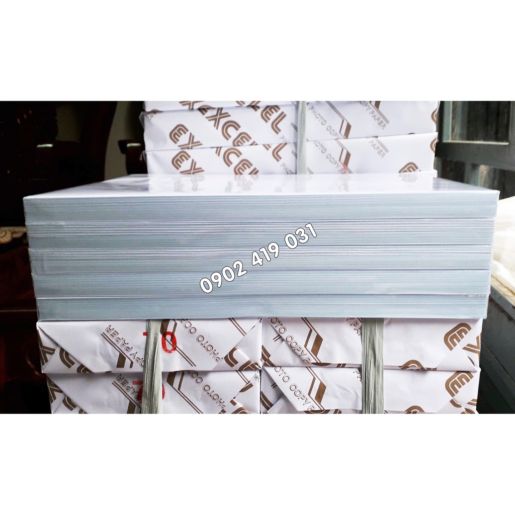 5 Xấp giấy decal đế xanh A4 [ Xấp 100 tờ ]