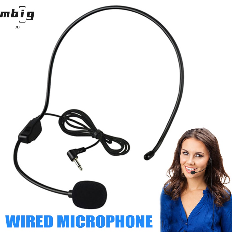 Micro Tai Nghe Chụp Tai Có Dây Jack 3.5MM Thiết Kế Nhỏ Gọn Kèm Giá Đỡ Dùng Cho Bộ Khuếch Đại Âm Thanh