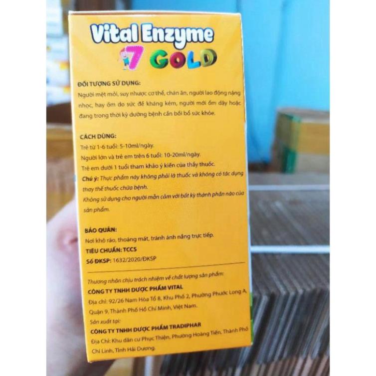 Vital Enzyme 7 gold giúp bé ăn ngon ngủ tốt, tăng cường sức đề kháng bé thông minh, hỗ trợ bé kén ăn T to