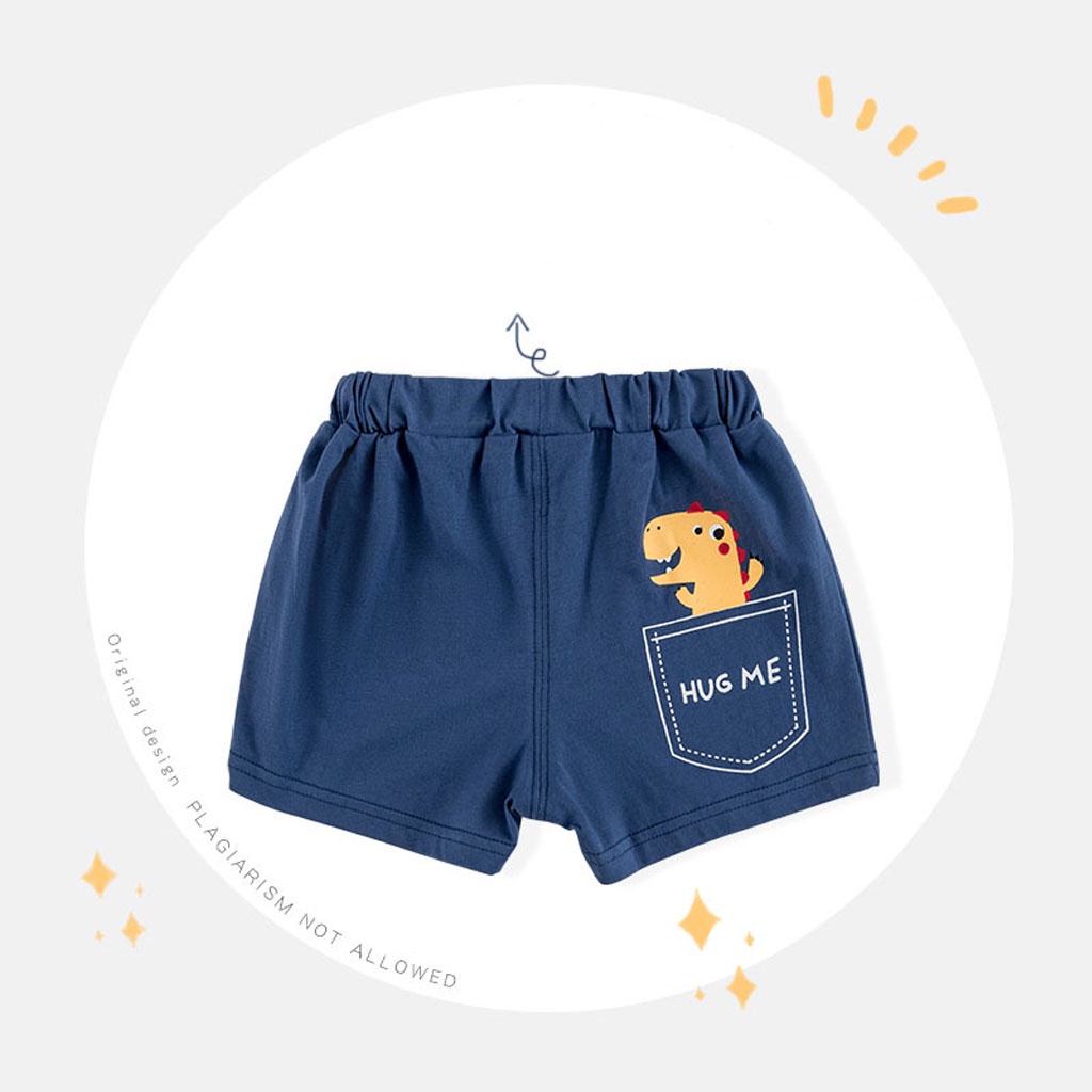 Quần Short Cho Bé Trai In Thú Hoạt Hình, Quần Đùi Trẻ Em Vải Cotton Cao Cấp Co Giãn 4 Chiều Cho Bé 7-18kg - LILA KIDS