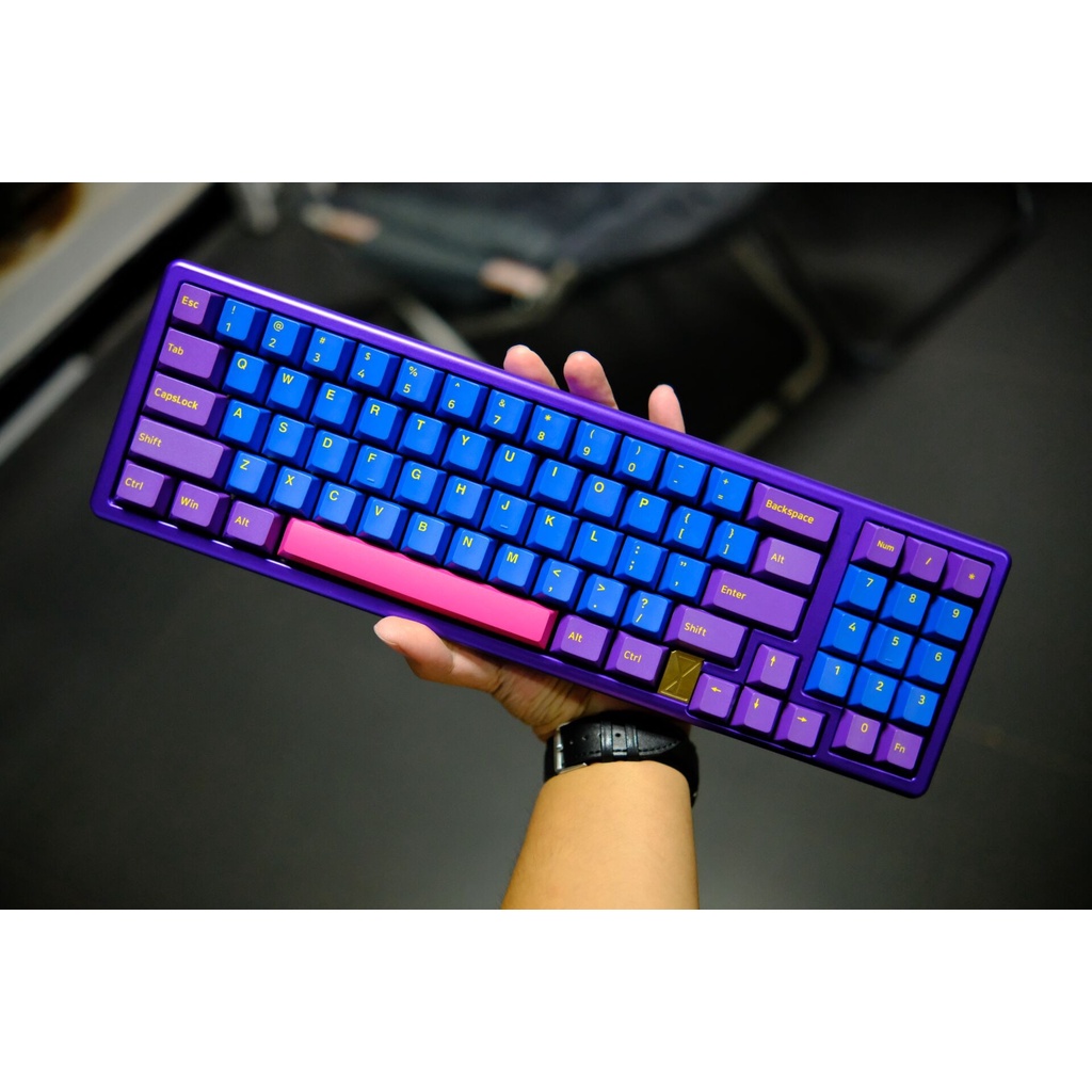 Set Keycap PBT Doubleshot Wavez, Iris nút bàn phím cơ phù hợp nhiều layout