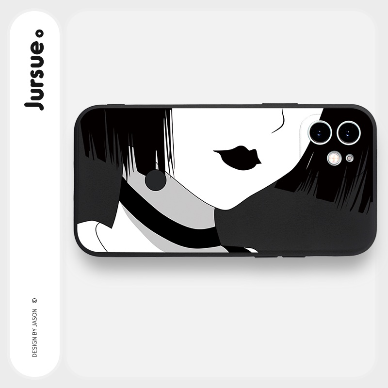 Ốp lưng JURSUE chống bẩn hoạt hình dễ thương đẹp cho iPhone 13 12 11 Pro Max SE 2020 X XR XS ip 8 7 6 6S Plus kute Y1682