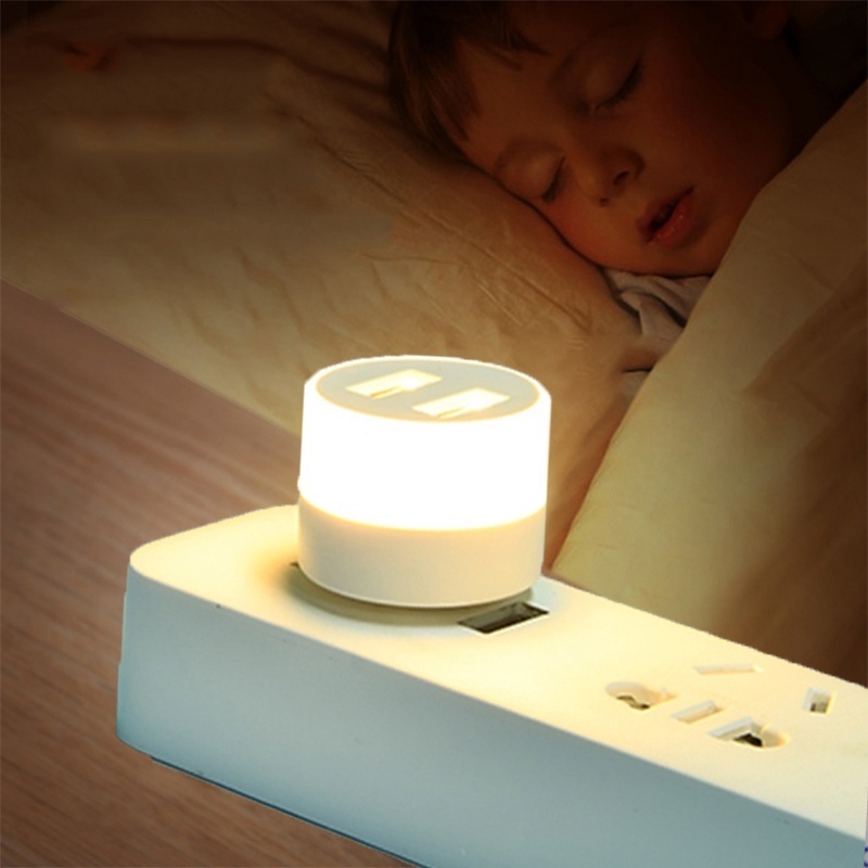Đèn Đọc Sách Sạc Điện Thoại / Máy Tính Hình Tròn Nhỏ Gọn Tiết Kiệm Năng Lượng