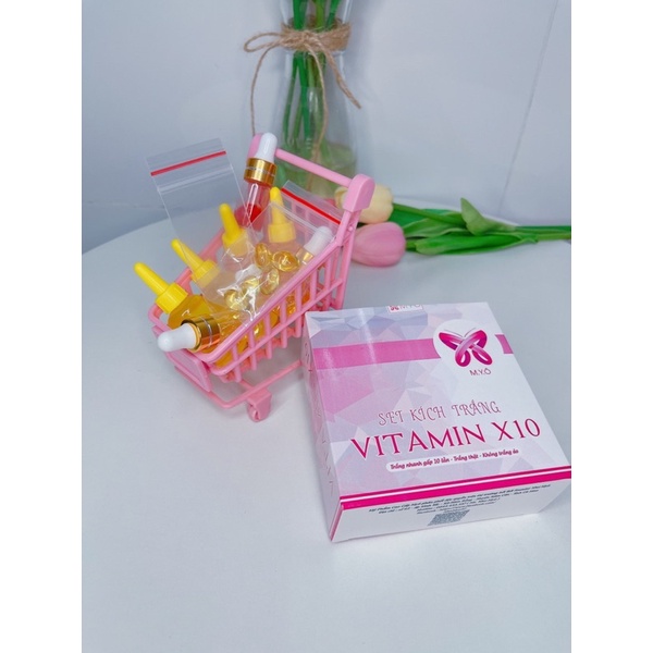 COMBO SET KÍCH TRẮNG VITAMIN + TRUYỀN  TRẮNG pha dưỡng thể