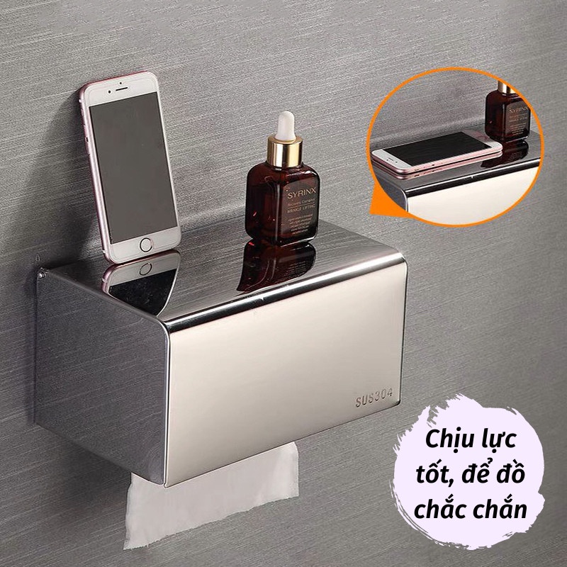 Hộp Đựng Giấy Vệ Sinh Hộp Giấy Vệ Sinh Inox Dán Tường Chống Nước Moda.H