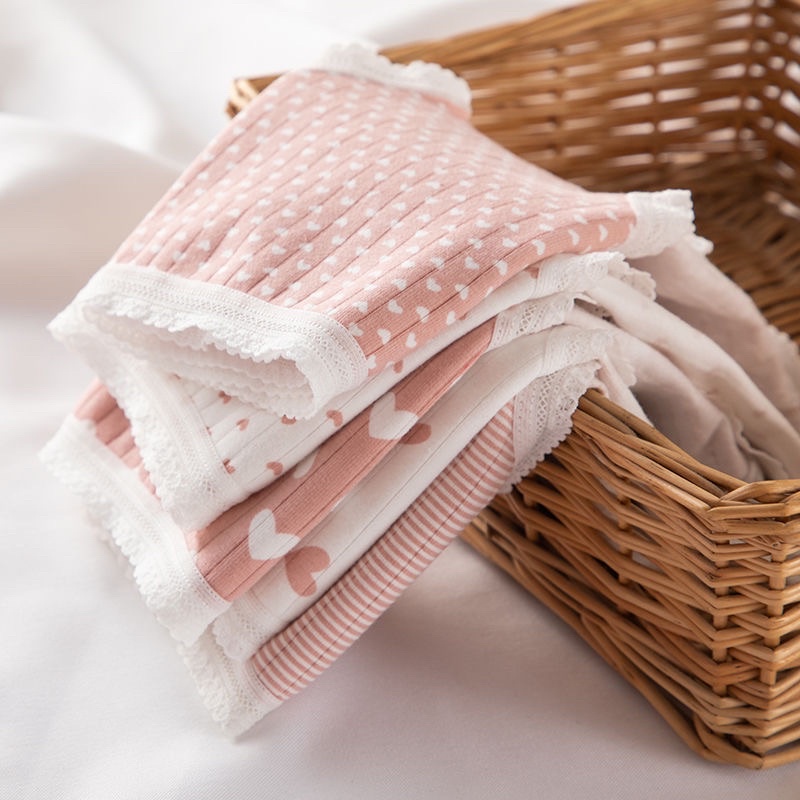 Quần Lót Nữ Cotton Tinh Khiết Tim Tình Yêu Xuất Nhật - Hàng Loại Đẹp - Moon Underwear