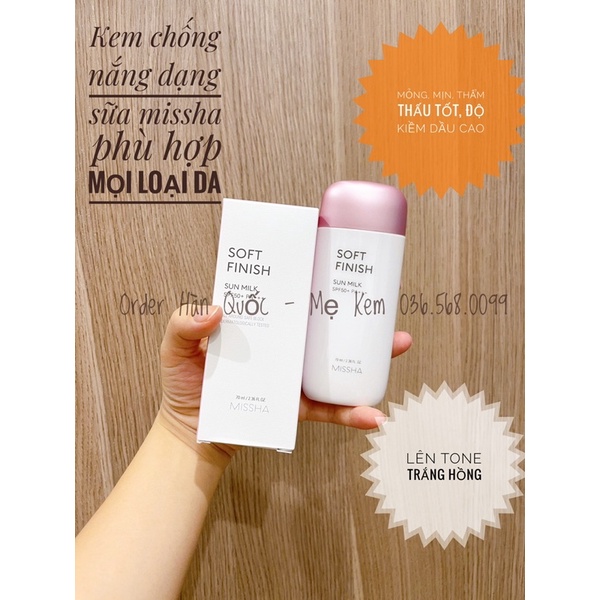 Kem chống nắng Missha Sun Milk