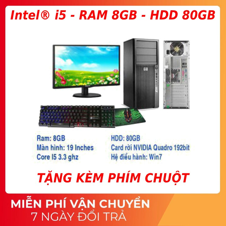 Máy tính nhập khẩu từ Nhật -(Chuyên game), Nguyên bộ PC HP core i5 vga rời chuyên chơi game online | BigBuy360 - bigbuy360.vn