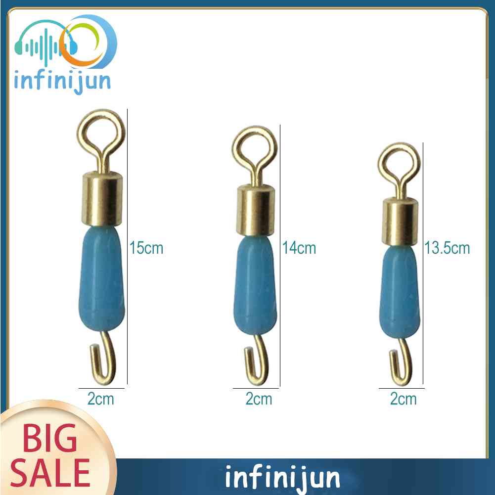 Set 10 Móc Khóa Câu Cá Chống Rối Màu Trơn Chuyên Dụng