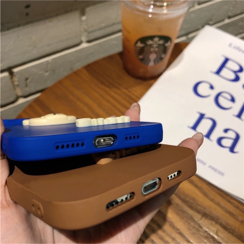 Ốp Lưng Basic Camera Nổi - Mẫu Gấu Sweet Nổi