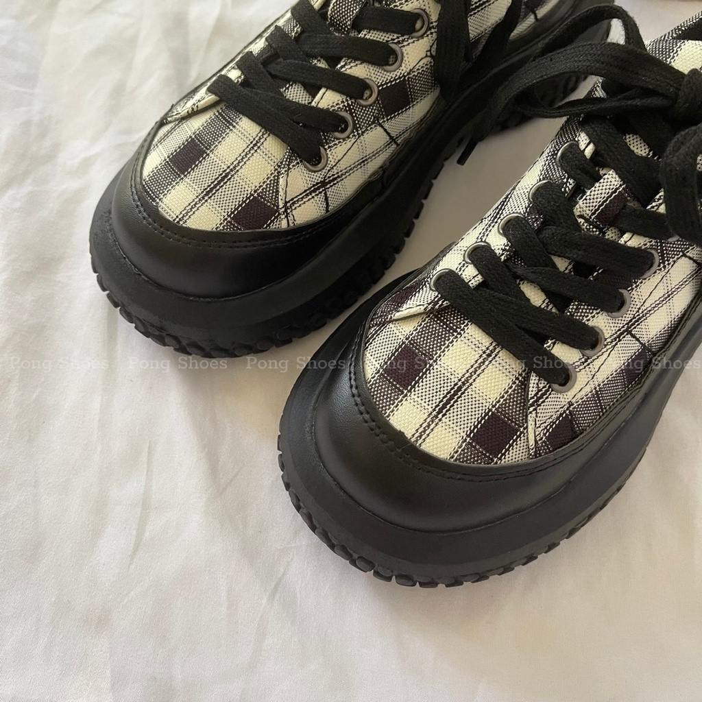 Giày Sneaker PongShoes màu đen, be FULL HỘP Mã 1433