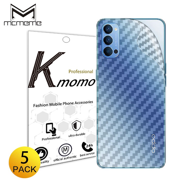 Set 5 miếng dán carbon mặt lưng điện thoại cho OPPO Reno 11 11F 10 8T 8 5G 8Z 7 7Z 6z 5 5G 4 3 2Z 2F 10X