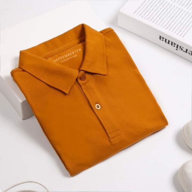 Áo COTTON POLO trơn nam - chất liệu cá sấu mềm mịn, thấm hút mồ hôi September 7th chính hãng