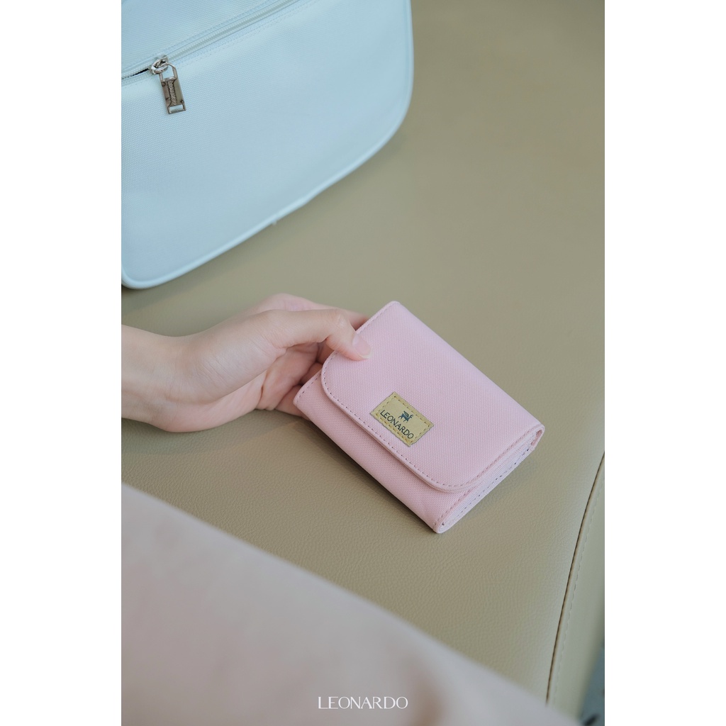 Ví Vải Nữ Nắp Gập (6 Màu) Leonardo - Card Holder Mladen Wallet - Vải Polyester 600D Kháng Nước