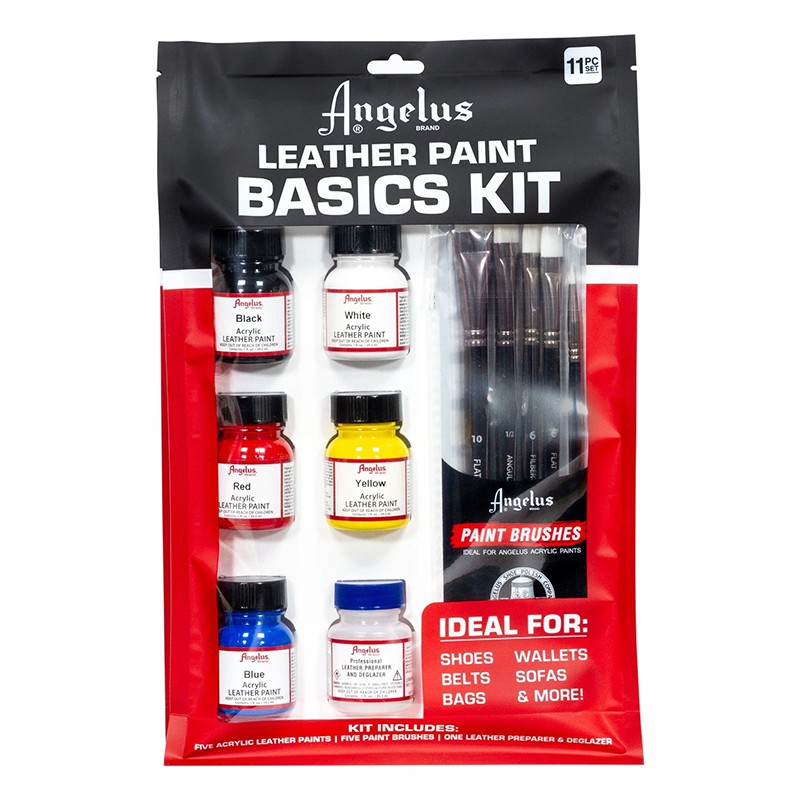 Bộ sản phẩm Angelus Leather Paint Basics Kit – 11pc