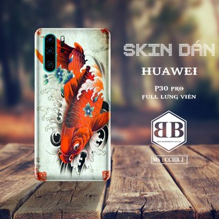 Skin Dán Huawei P30 Pro Siêu chất dán full body dùng thay ốp lưng điện thoại hình cá chép hóa rồng