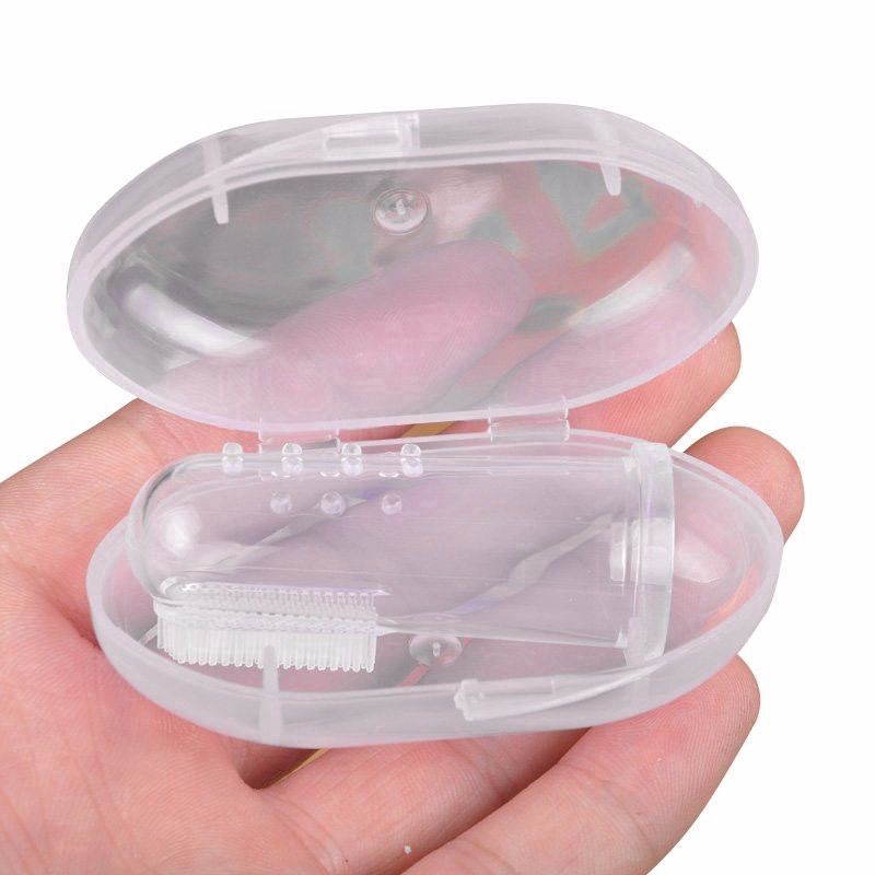 Đầu ngón tay silicone gắn bàn chải đánh răng cho bé