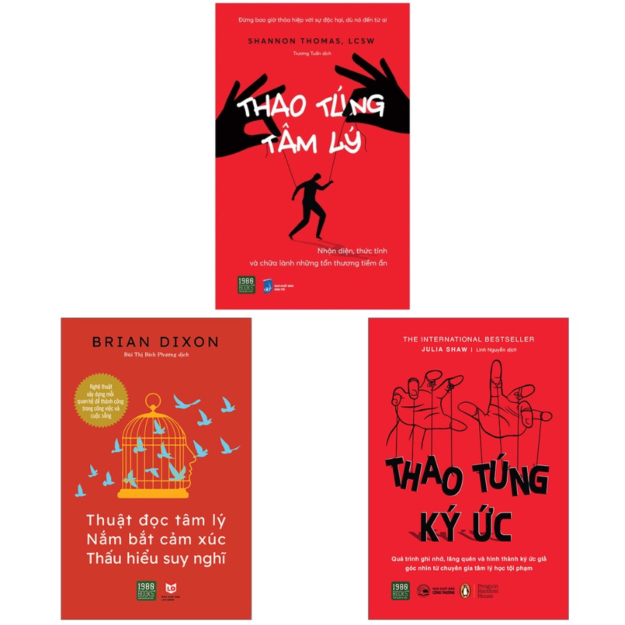 Sách - Combo Thuật Đọc Tâm Lý, Nắm Bắt Cảm Xúc, Thấu Hiểu Suy Nghĩ + Thao Túng Tâm Lý + Thao Túng Ký Ức