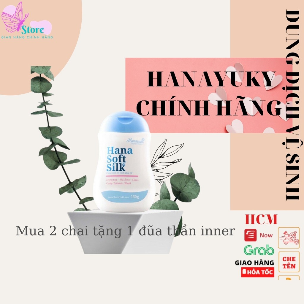 Dung Dịch Vệ Sinh Phụ Nữ HANA SOFT SILK Chính Hãng Vệ Sinh Bím Làm Hồng Se Khít Vùng Kín Khử Mùi Hôi Giảm Ngứa