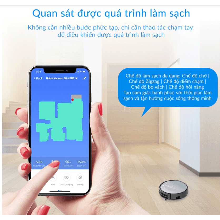 Robot Hút Bụi Lau Nhà Thông Minh ULTTY SKJ RB01X