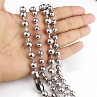 Dây bi inox titan to cao cấp nhiều cỡ dài 60cm D01 không đen không rỉ tự cắt ngắn tùy ý tại nhà