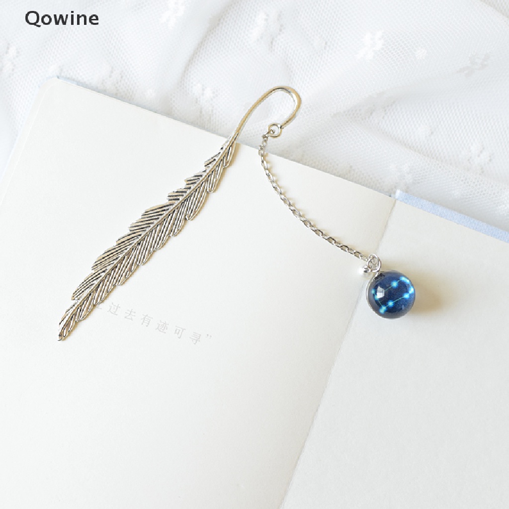 Thẻ đánh dấu trang sách hình 12 cung hoàng đạo bằng kim loại