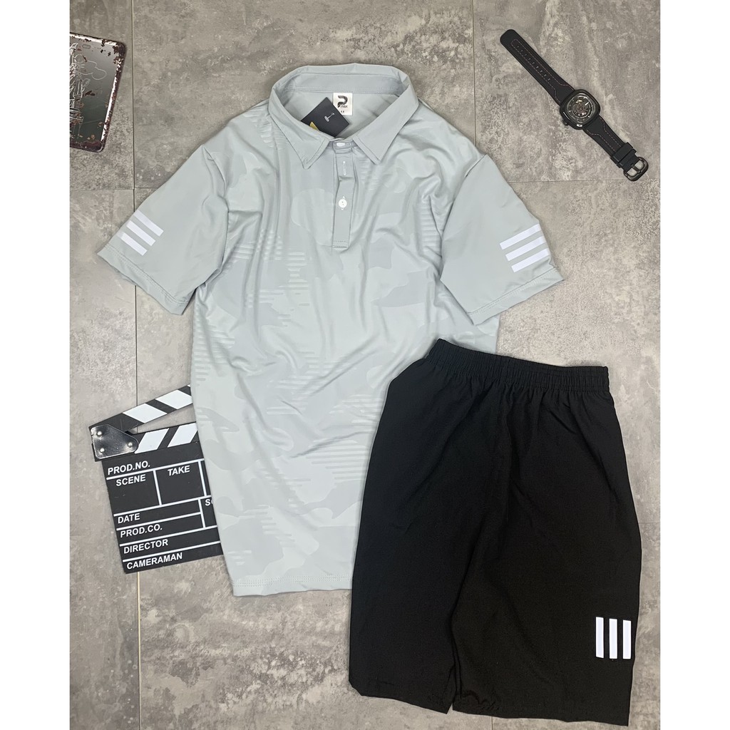 ( Sp kèm Video ) Bộ Thể Thao Nam Thun Lạnh Vải Trơn Cổ Tròn 4 Chiều, Cho Mùa Hè 2021 | BigBuy360 - bigbuy360.vn