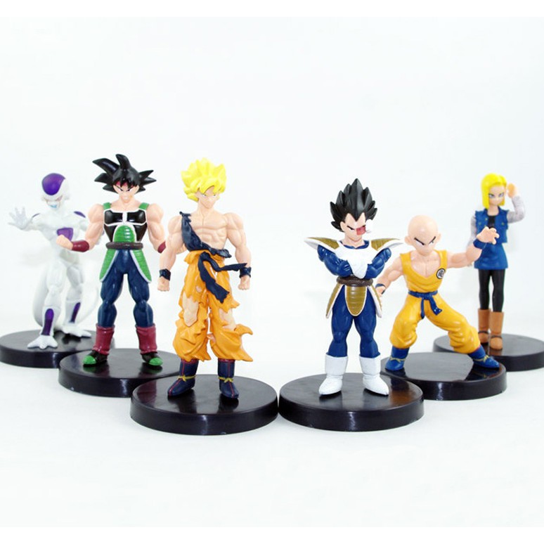 Set 6 mô hình nhân vật Super Saiyan Son Goku Vegeta Frieza Vegetto Frieza trong Dragon Ball Z 12cm