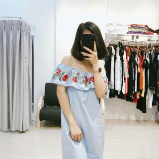 ĐẦM THÊU HOA D703