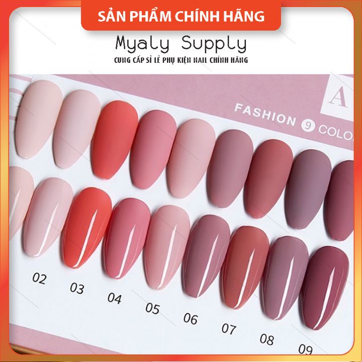 Set Sơn AS Tím Chai Đỏ Nắp Nhọn 9 Chai Cao Cấp AYX SP000320