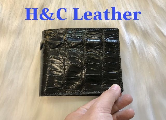 Ví nam da cá sấu thật kiểu ví ngang