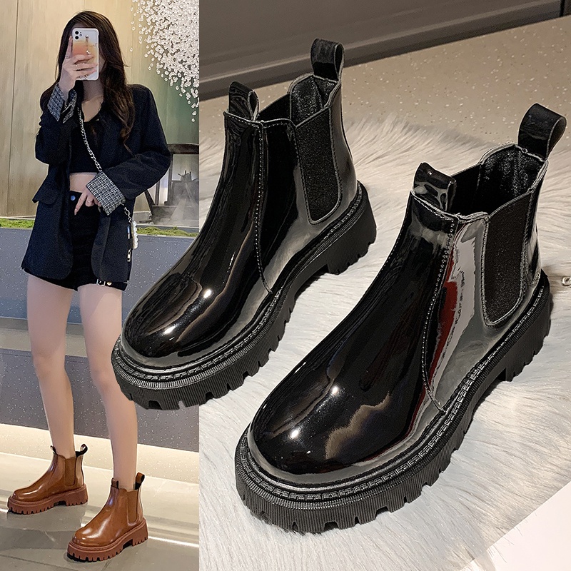 Tikp Giày Bốt Chelsea Cổ Thấp Thoáng Khí Thời Trang Cho Nữ Có 3 Màu Size: 35-40