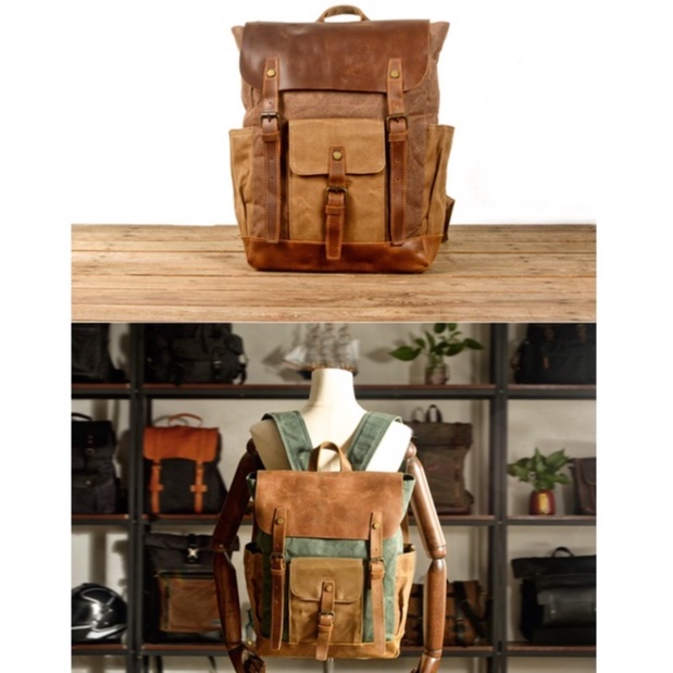 Balo canvas vải bố abadon hutaleather phong cách thời trang cho phái mạnh HB4