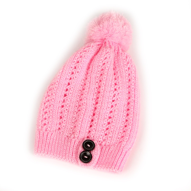 Mũ Beanie Dệt Kim Phối Lông Thú Thời Trang Mùa Đông Cho Phái Nữ