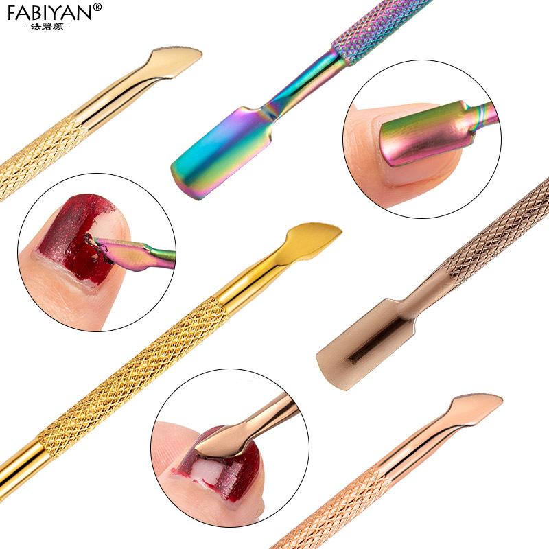 Dụng cụ đẩy tẩy lớp biểu bì da chết và gel UV FABIYAN 5 màu