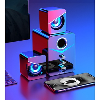 Loa máy tính MC D221 Super Bass cực khoẻ, âm thanh vòm 9D, có núm xoay điều chỉnh âm thanh, jack 3.5mm