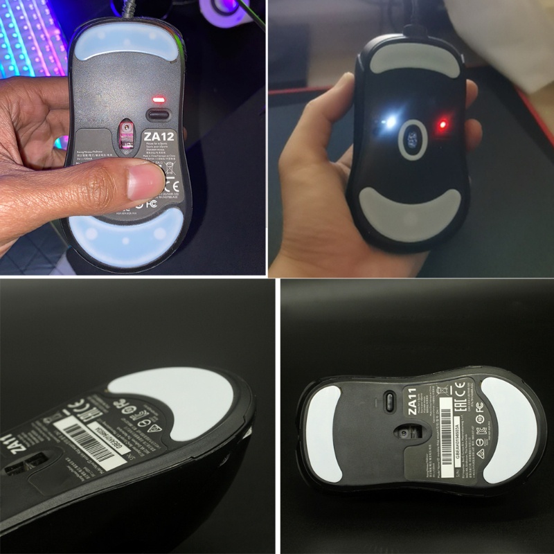 All Mouse Skates Pads 2Pack Rounded Curved Edges Mouse Feet Replacement for Zowie AM ZA11 ZA12 FK1 FK2 FK+ Mouse