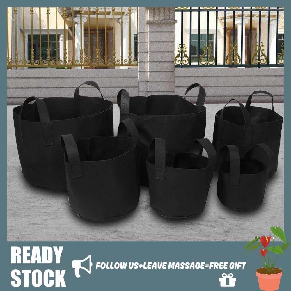 Túi vải trồng cây có quai xách tiện lợi đa năng tùy chọn dung tích 1/2/3/5/7/10 gallon