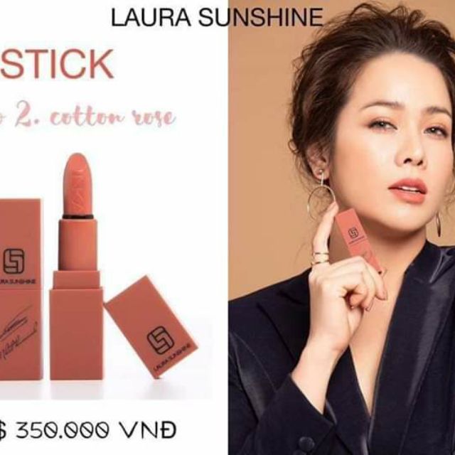 Son môi Laura Shushine màu cam đất Nhật Kim Anh tặng kèm quà tặng