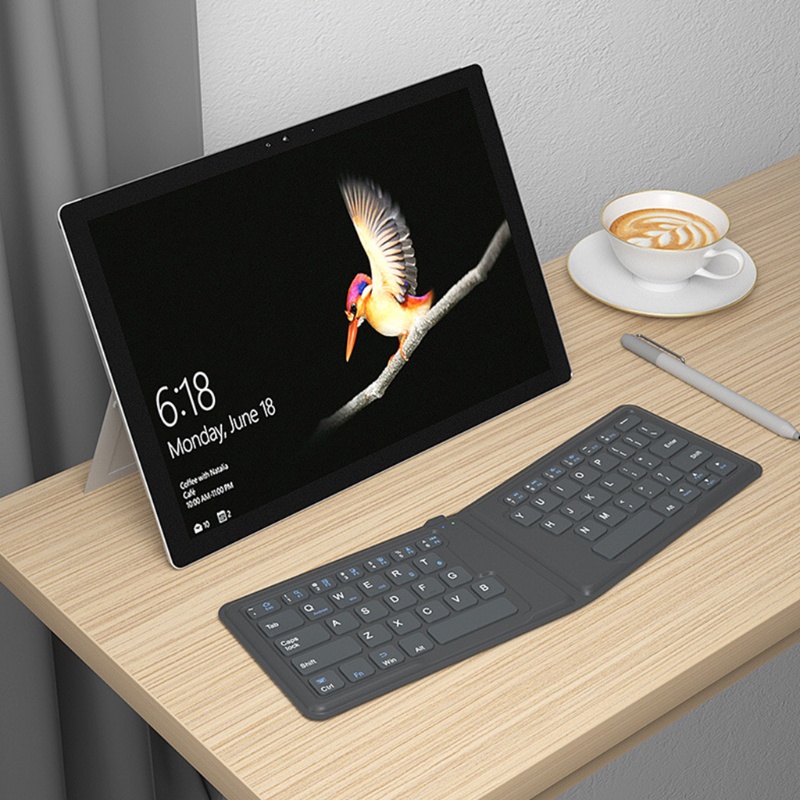 Bàn Phím Bluetooth Không Dây Mini 64 Phím Có Thể Gập Lại Cho Điện Thoại / Máy Tính Bảng Android