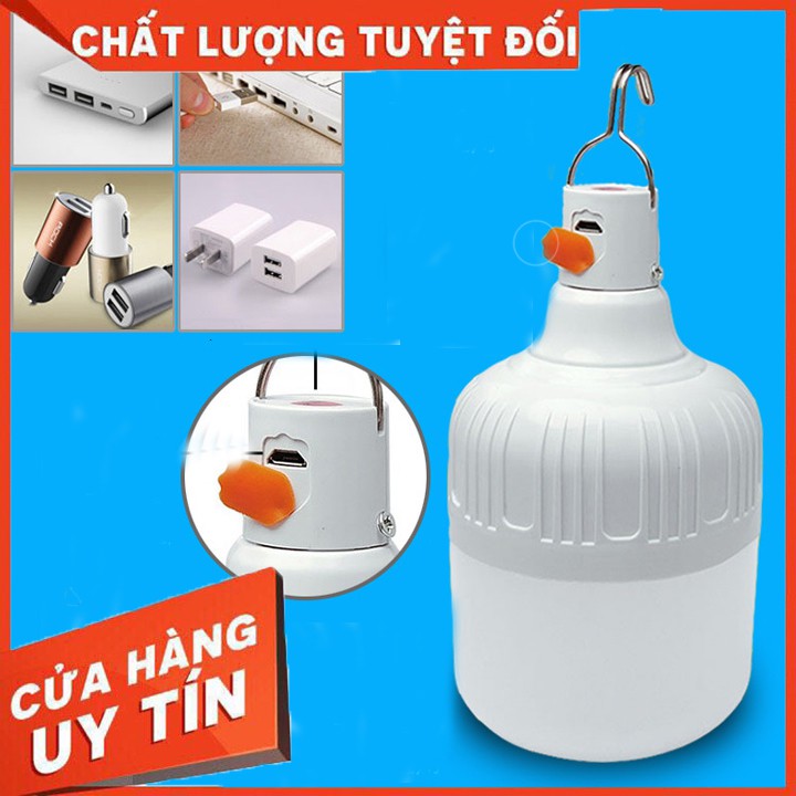Bóng Đèn Tích Điện, Sử Dụng 10h Ánh Sáng Trắng, Pin Lithium Dung Lượng Lớn