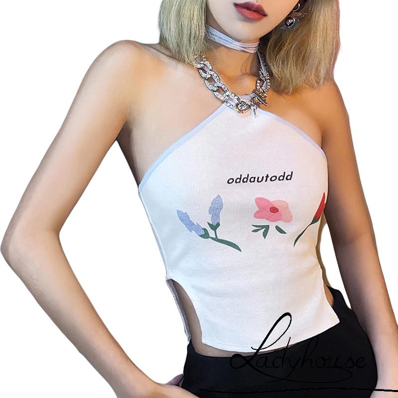 Set áo hai dây xẻ tà + áo tay dài dáng ngắn in họa tiết hoa thời trang mùa thu cho nữ