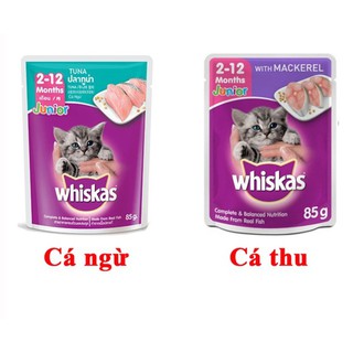 Pate cho mèo nhỏ Whiskas 85g (Giao Vị Ngẫu Nhiên Khi Ko còn lựa chọn)