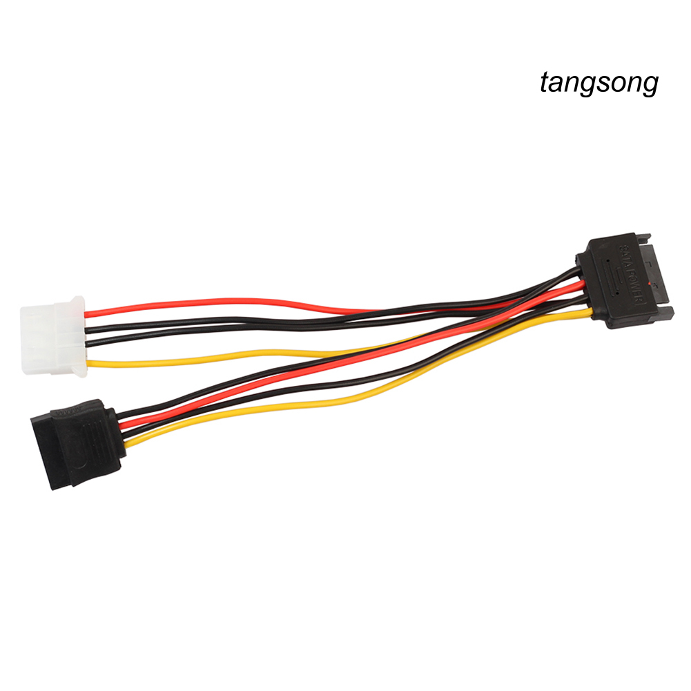 Cáp Chuyển Đổi Ddbg 15pin Sata Male Sang 4pin Ide Molex Female + 15pin Sata Female