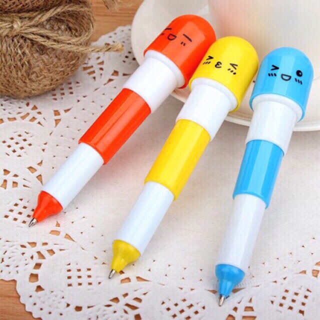 Bút bi mực xanh hình viên thuốc