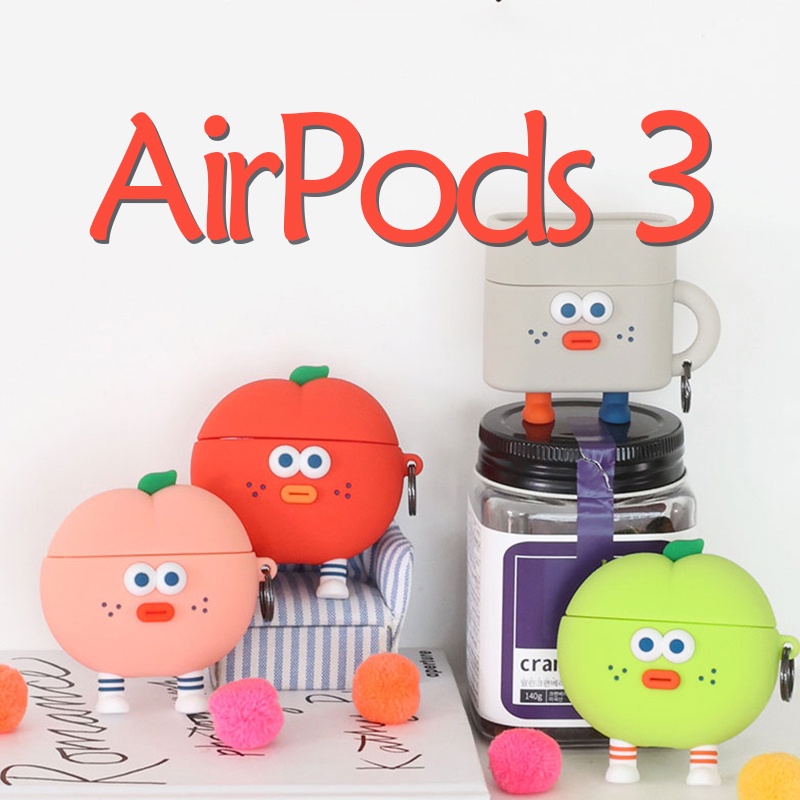 Vỏ Bảo Vệ Hộp Sạc Tai Nghe Airpods 3 Pro 2 3 Họa Tiết Hoạt Hình Quả Cà Chua Đỏ 2021 Phong Cách Mới Ốp