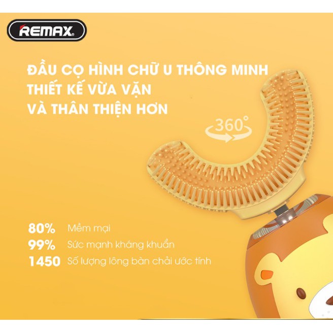 Bàn Chải Điện Đánh Răng Tự Động Cho Bé WK WTC 02, Dưới 8 tuổi, Mềm Mại, Diệt Vi Khuẩn, BH 6 Tháng